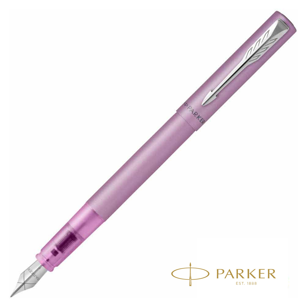Ручка перьевая Parker "Vector XL F21", F, лиловый, патрон синий