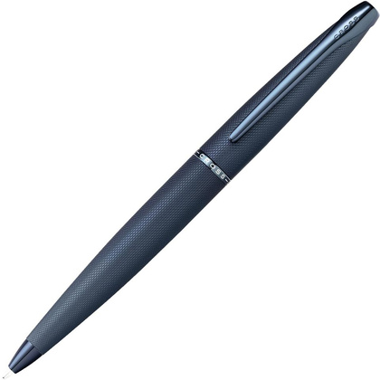 Ручка шариковая автоматическая "Cross ATX Sandblasted Dark Blue", 0.7 мм, темно-синий, стерж. черный