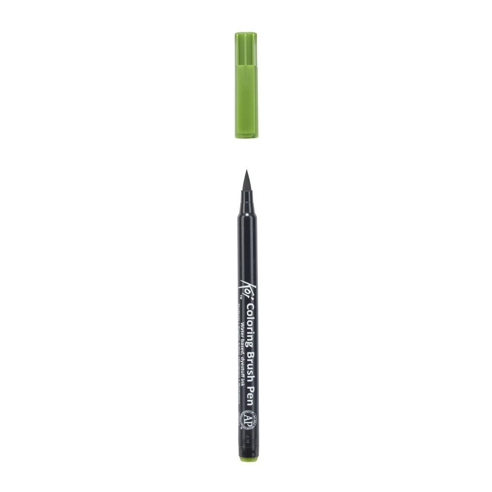 Маркер акварельный "Koi Color Brush", зеленый болотный - 3