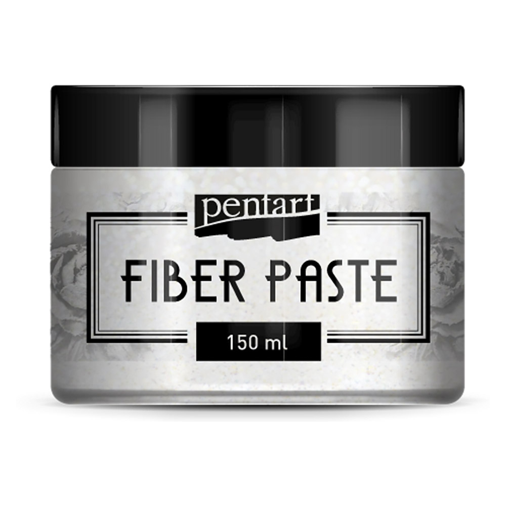 Текстурная паста "Pentart Fiber paste", 150 мл, белый