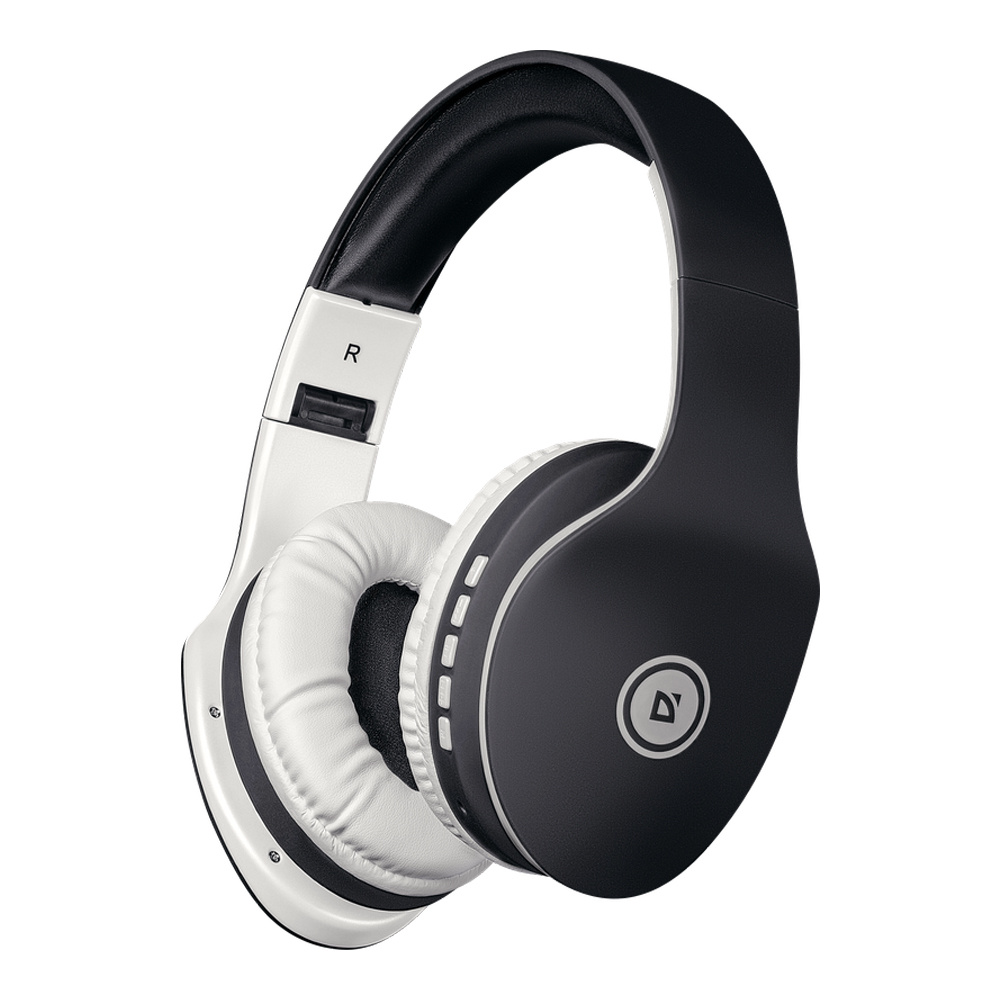 Наушники беспроводные Defender "FreeMotion B525", Bluetooth, черный, белый