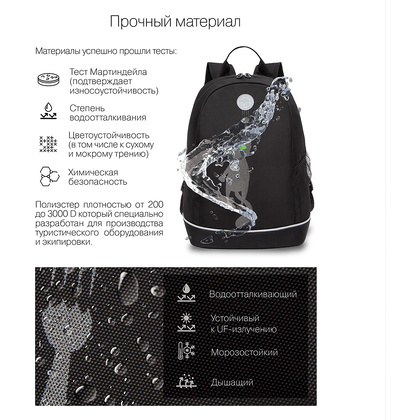 Рюкзак школьный "Black cat", черный - 6