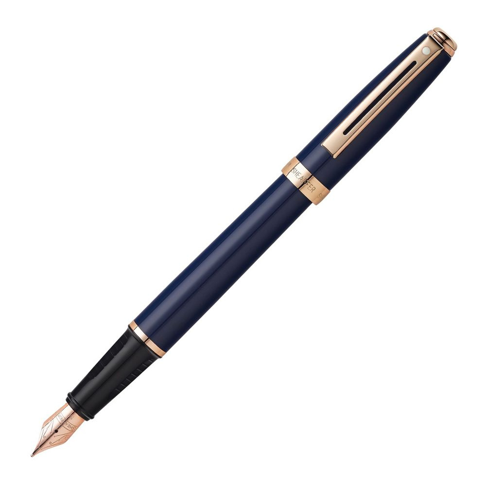 Ручка перьевая "Sheaffer Prelude Cobalt Blue", M, кобальт-синий, розовое золото, патрон черный+синий