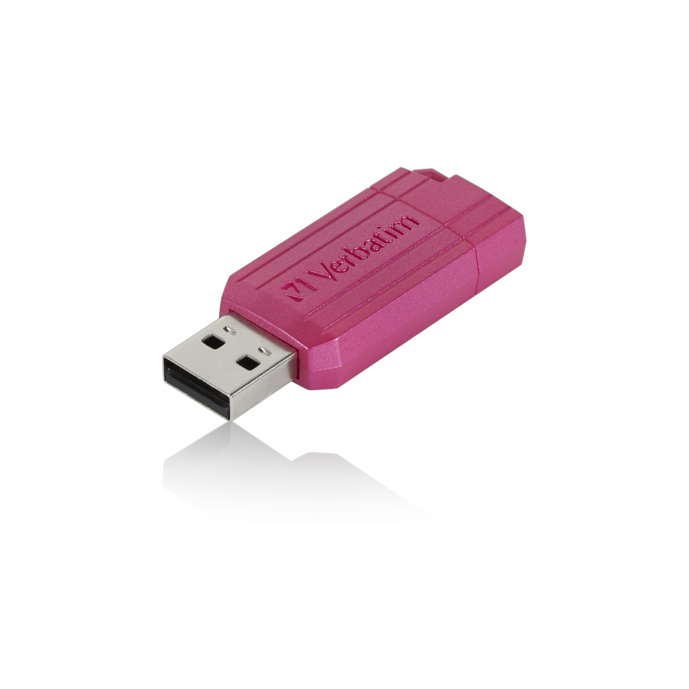 Карта памяти USB Flash 2.0 32 Gb "Pin Stripe" пласт., розовый - 2