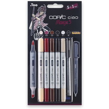 Набор маркеров перманентных "Copic ciao. Manga 5", 5+1 шт.
