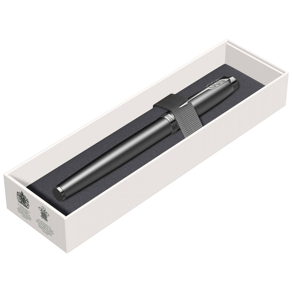 Ручка перьевая "Parker IIM Achromatic", F, черный, патрон синий - 6