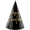 Колпаки праздничные "Happy New Year", 6 шт, черный - 2