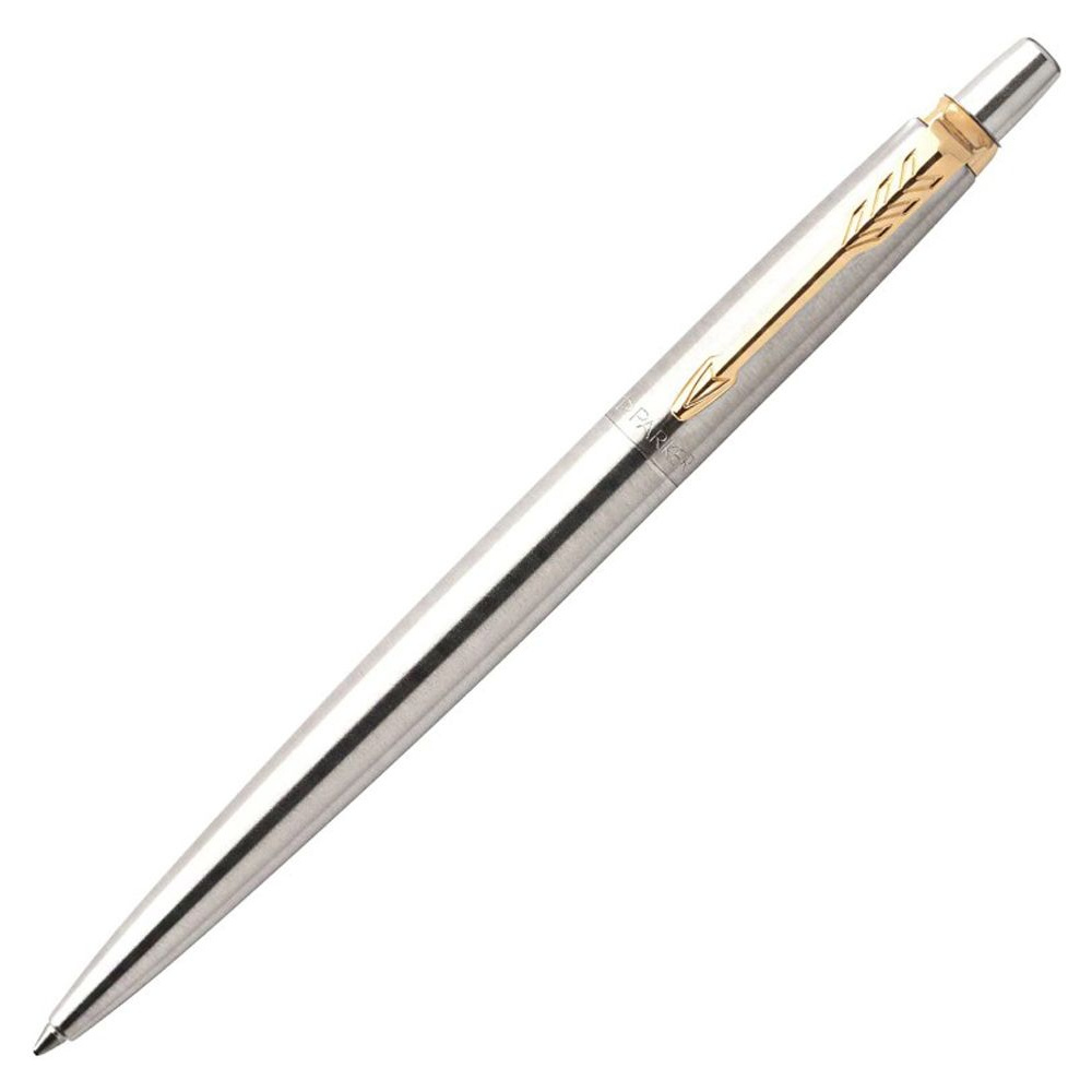 Набор "Parker Jotter Stainless Steel GT": ручка шариковая автоматическая и перьевая, золотистый, серебристый - 2