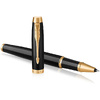 Ручка-роллер Parker "IM Black Lacquer GT", 0.5 мм, черный, золотистый, стерж. черный - 2
