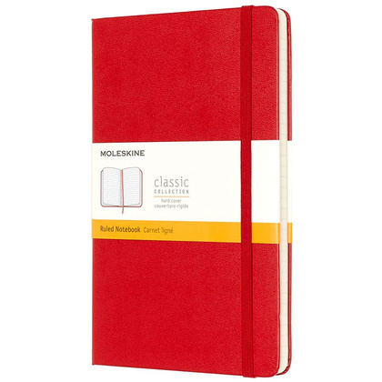 Блокнот "Classic Large", А5, 120 листов, линейка, красный