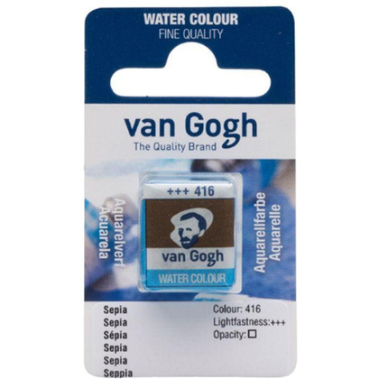 Краски акварельные "Van Gogh", 416 сепия, кювета