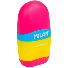 Ластик-точилка Milan "Capsule Mix", 1 отверстие, с контейнером