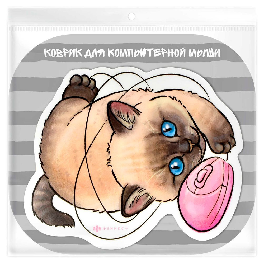 Коврик для мыши "Котёнок", 210x174x2 мм, ПВХ, разноцветный - 2