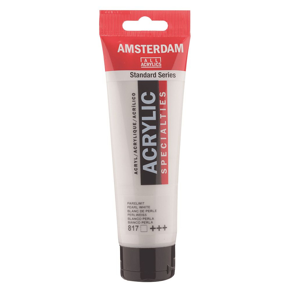 Краска акриловая "Amsterdam", 817 белый перламутровый, 120 мл, туба