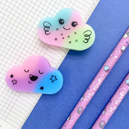 Ластик "HappyGraphix. Радужные облачка", 1 шт, ассорти - 3