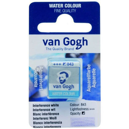 Краски акварельные "Van Gogh", 843 интерферентный белый, кювета