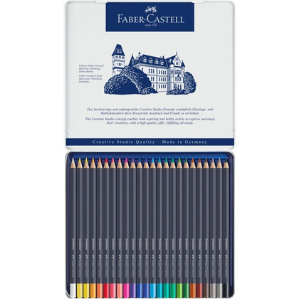 Карандаши цветные акварельные "Goldfaber Aqua", 24 цвета, металлическая упаковка - 2