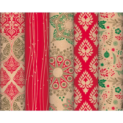 Бумага декоративная в рулоне "Authentic christmas", 2x0.7 м, 70 г/м2, ассорти