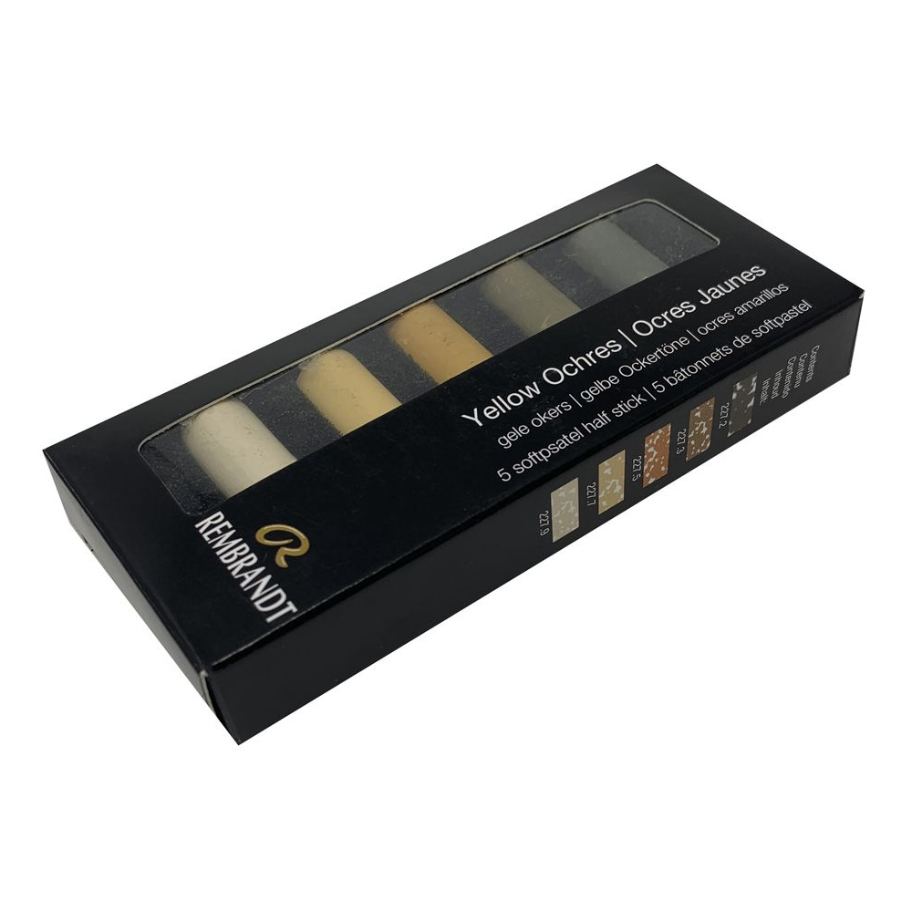 Набор мягкой пастели "Rembrandt Half Pastel", 5 цветов, охры - 3