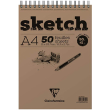 Скетчбук "Sketch", A4, 90 г/м2, 50 листов, коричневый