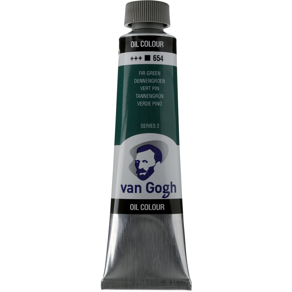 Краски масляные "Van Gogh", 654 зеленый еловый, 40 мл, туба