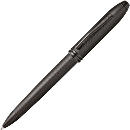 Ручка шариковая Cross "Townsend Black Micro Knurl", 0.7 мм, черный, стерж. черный