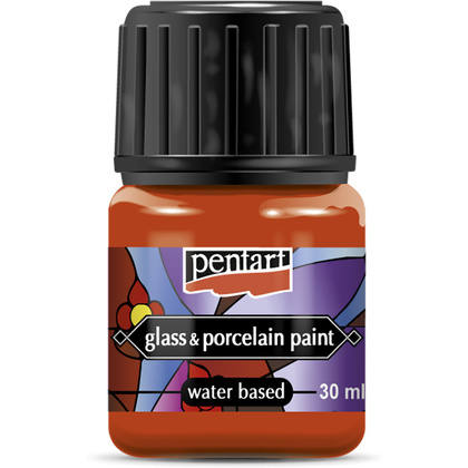 Краски для стекла и керамики "Pentart Glass&Porcelain", 30 мл, оранжевый
