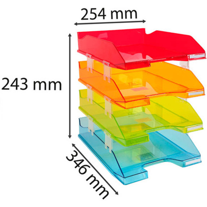 Лоток для бумаги горизонтальный "Combo Linicolor", ассорти - 3