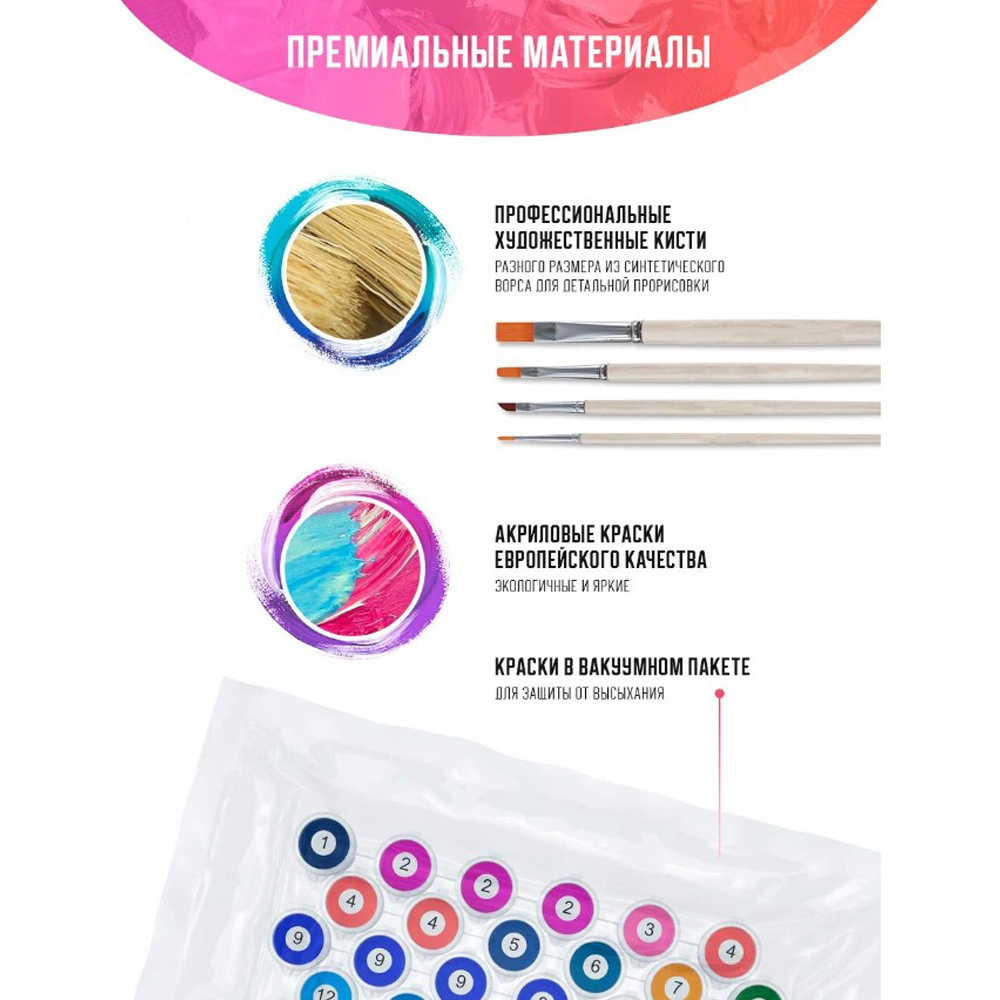 Картина по номерам "Фрида с цветами" - 3