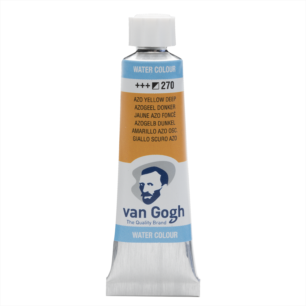 Краски акварельные "Van Gogh", 270 желтая темная AZO, 10 мл, туба