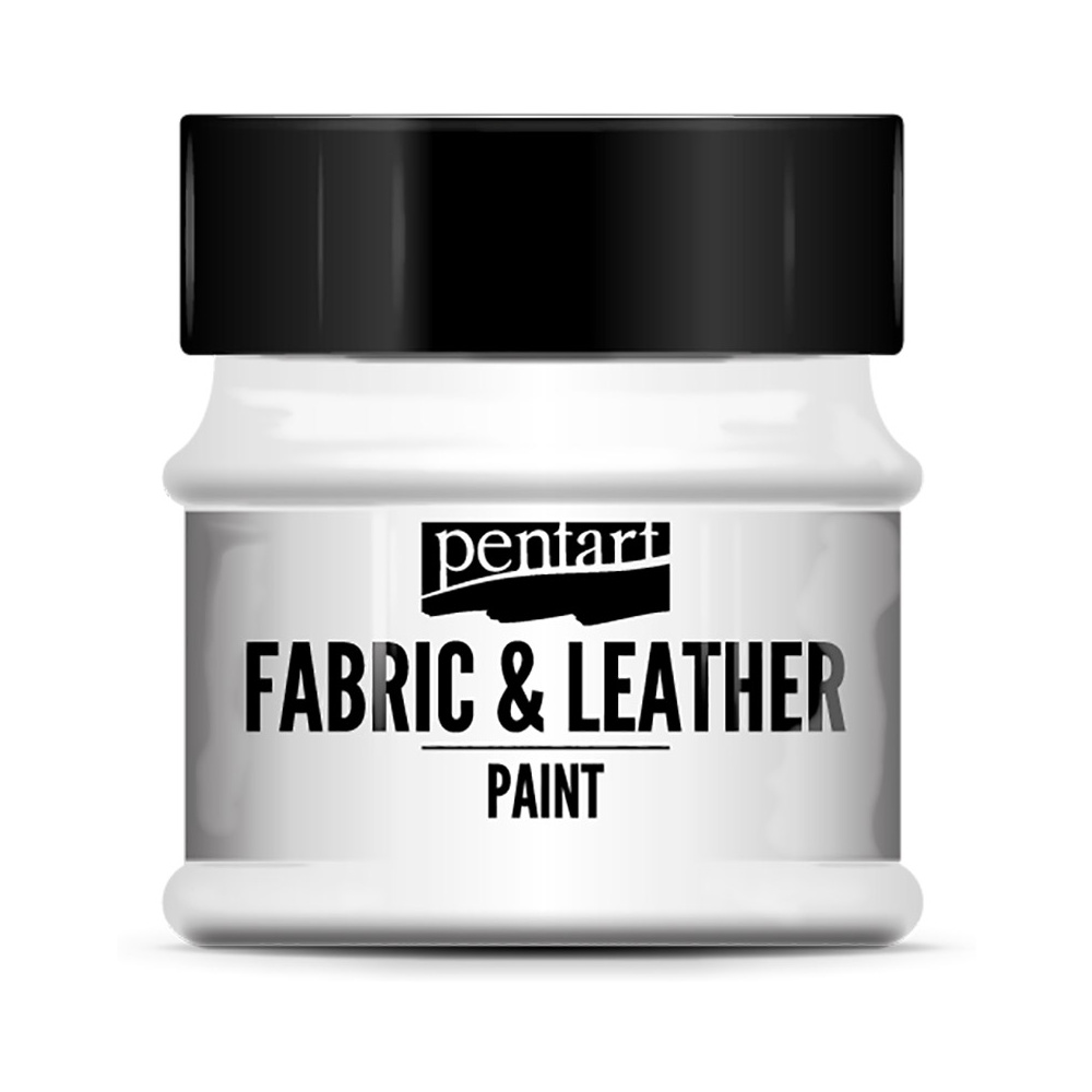 Краска для текстиля "Pentart Fabric & Leather paint", 50 мл, белый