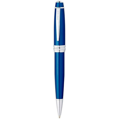 Ручка шариковая автоматическая "Cross Bailey Blue Lacquer", 0.7 мм, синий, серебристый, стерж. черный - 2