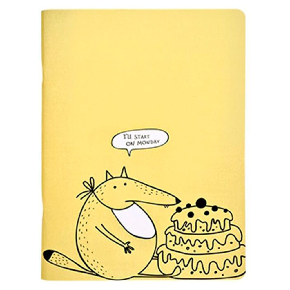 Тетрадь "Strange animals лис", А4, 40 листов, клетка, разноцветный