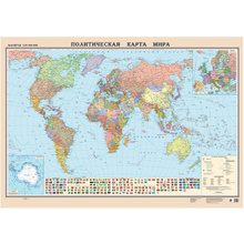 Карта настенная "Карта мира политическая", 140x100 см
