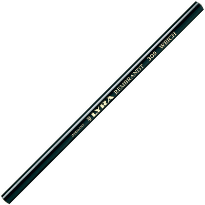 Карандаш карбоновый LYRA "Rembrandt Carbon", мягкий, 5В, черный
