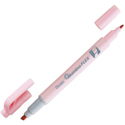 Маркер текстовый двусторонний «Pentel Illumina flex», пастельный, розовый - 3