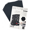 Блок бумаги для скетчинга "Sketch&Art", А4, 220 г/м2, 20 листов, черная - 2