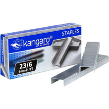 Скобы "Kangaro", 23/6, 1000 шт,  металлик