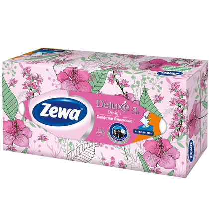 Салфетки косметические "Zewa Deluxe", 90 шт - 4