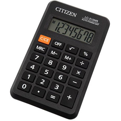 Калькулятор карманный Citizen "LC-310NR", 8-разрядный, черный