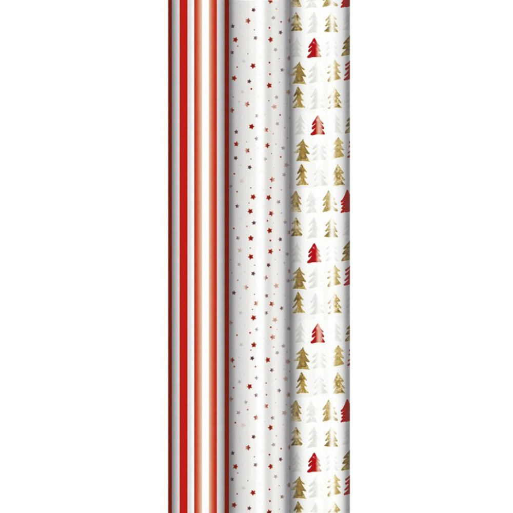 Бумага декоративная в рулоне "Premium. Santa", 2x0.7 м, 80 г/м2, ассорти