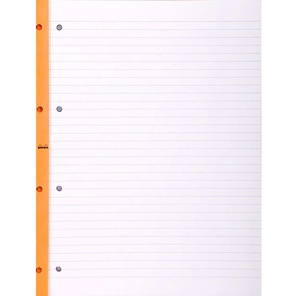 Сменный блок для тетради на кольцах "Rhodia", А4+, 80 листов, линейка, оранжевый - 3