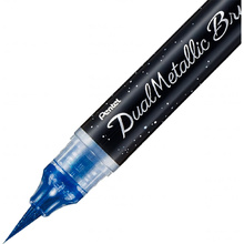 Маркер-кисть "Dual Metallic Brush", синий металлик