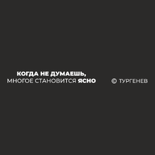 Ручка шариковая автоматическая "Когда не думаешь, многое становится ясно. Тургенев" 1.0 мм, черный, стерж. синий