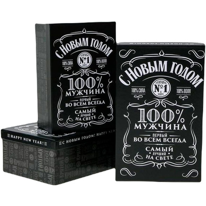 Коробка подарочная "Алкогольный", 28x18.5x11.5 см, разноцветный