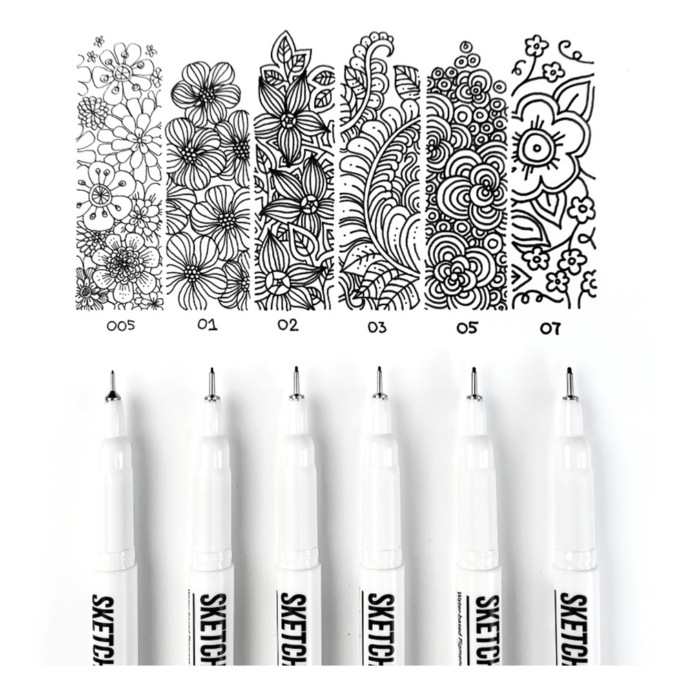 Ручка капиллярная "Sketchmarker", 0.1 мм, черный - 9
