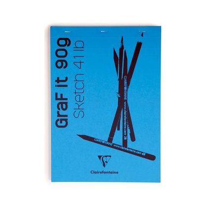 Скетчбук "Graf It", A4, 90 г/м2, 80 листов, небесно-голубой 