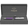 Ручка шариковая автоматическая Parker "Sonnet Essential SB K545", 0,7 мм, серебристый, фиолетовый, стерж. черный - 2