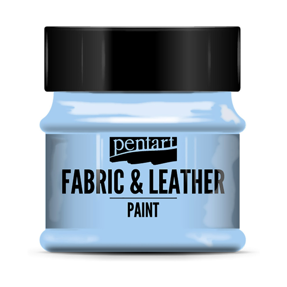 Краска для текстиля "Pentart Fabric & Leather paint", 50 мл, небесно-голубой