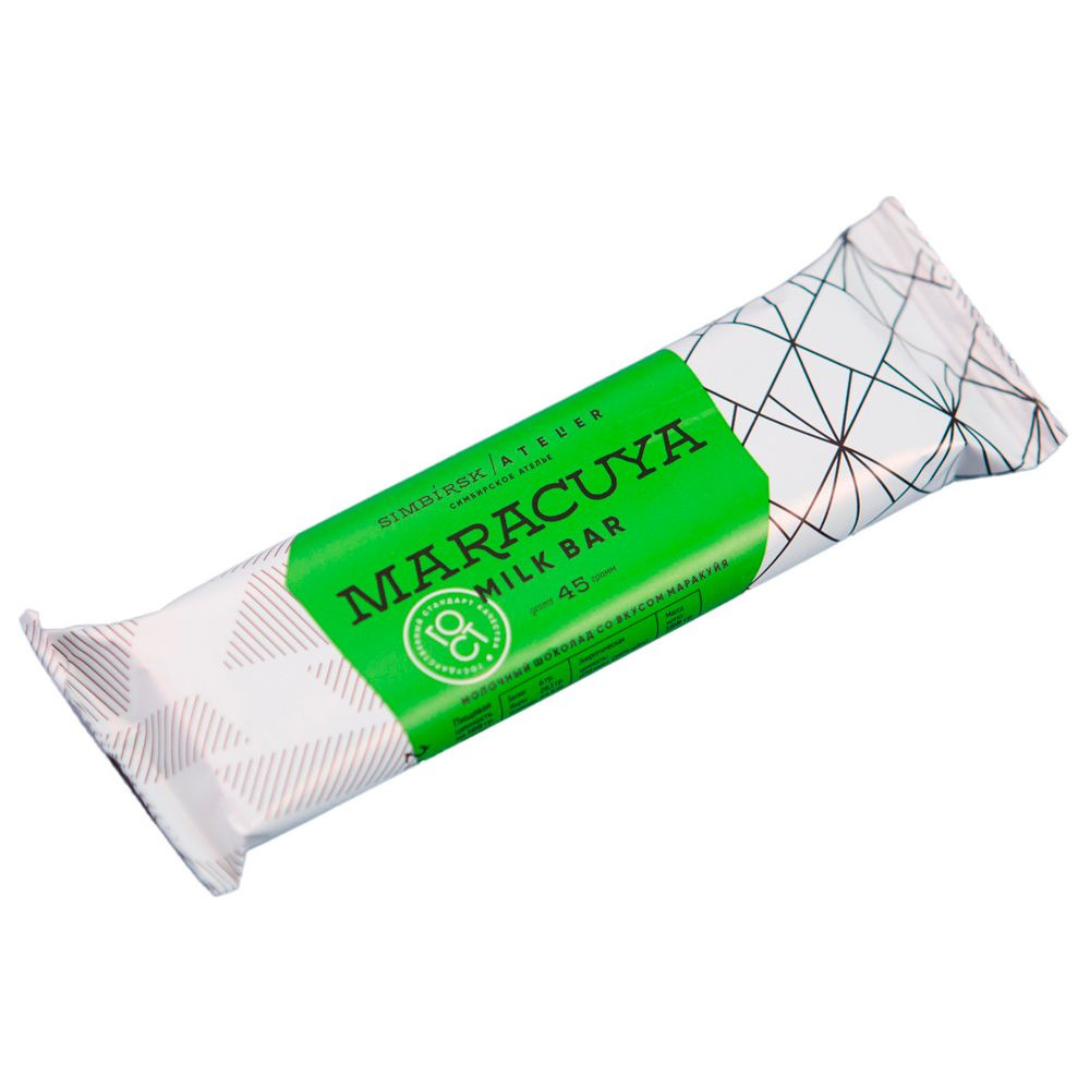 Шоколадный батончик "Simbirsk Atelier. Maracuya Milk Bar", 45 г